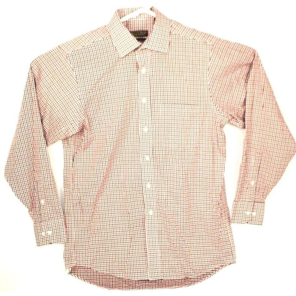 Donald Trump Signature Checkered Dress Shirt Non Iron 15 1/2‎ - 34/35